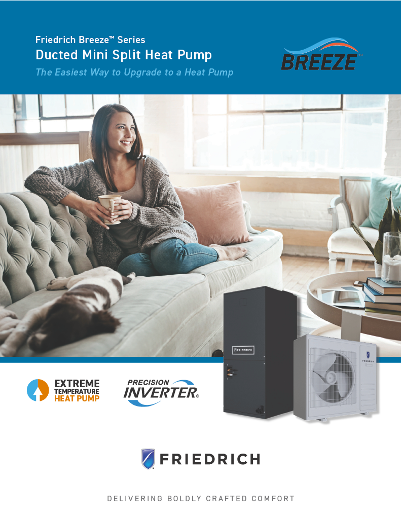 Friedrich Breeze Series Ducted Mini Split Heat Pump